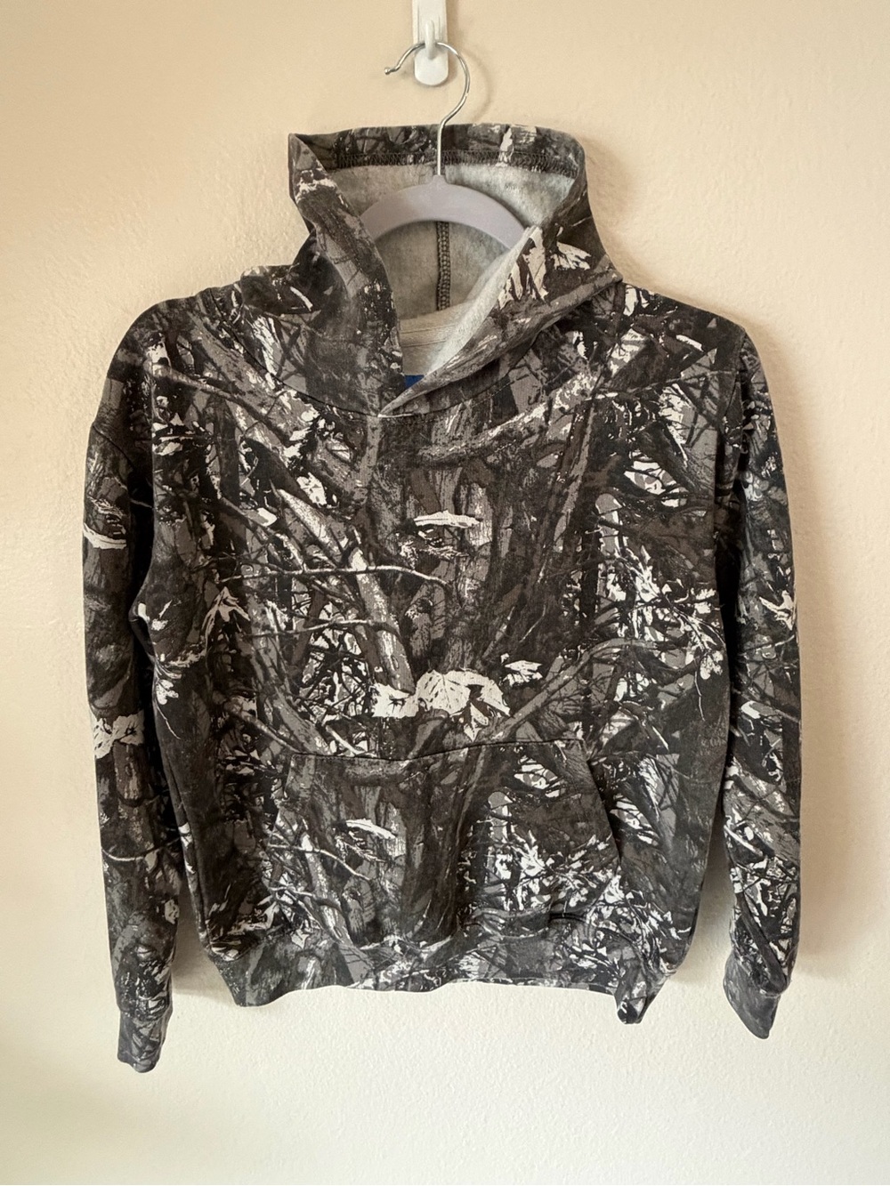 Youth Eighty Eight Black & White Tree Camo Pullover Hoodie